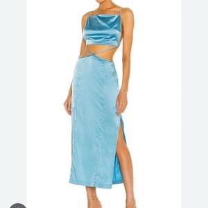 Hansen & Gratel Sky Blue Satin Dress